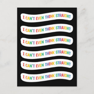 Ich kann nicht einmal direkt denken Gay Pride Mo Postkarte