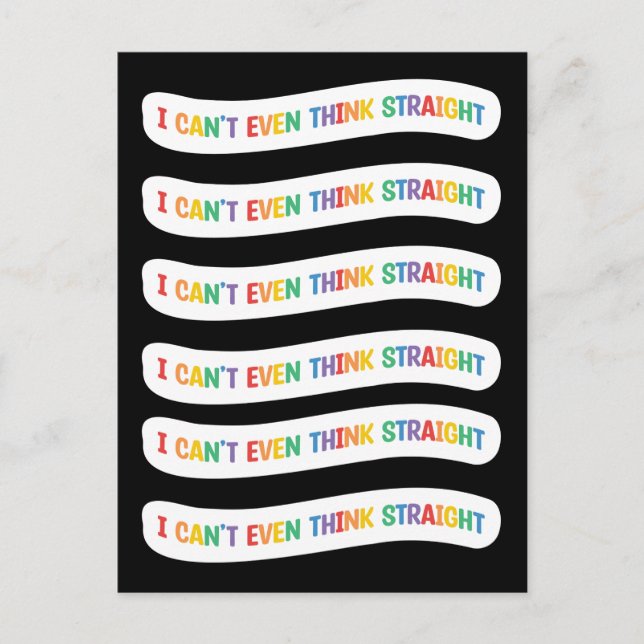 Ich kann nicht einmal direkt denken | Gay Pride Mo Postkarte (Vorderseite)