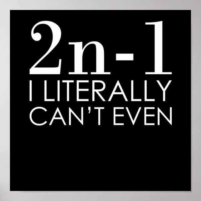 Ich kann nicht einmal Mathematik-Mathematik-Lehrer Poster (Vorne)