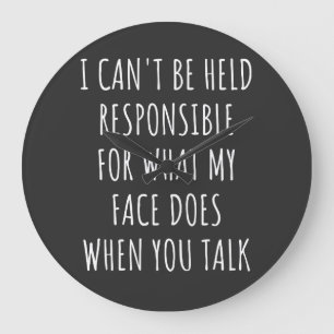 Ich kann nicht für das verantwortlich gemacht werd große wanduhr