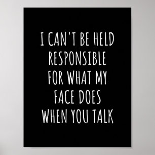 Ich kann nicht für das verantwortlich gemacht werd poster