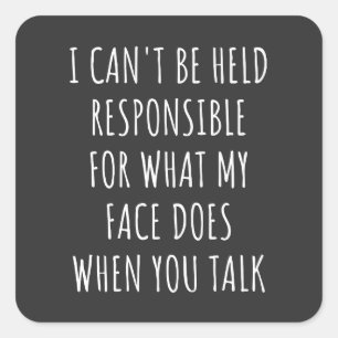 Ich kann nicht für das verantwortlich gemacht werd quadratischer aufkleber