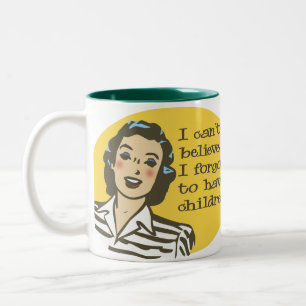 Ich kann nicht glauben, dass ich vergaß, Kinder zu Zweifarbige Tasse