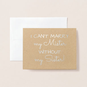 Ich kann nicht heiraten   Funny Bridesmaid oder Tr Folienkarte