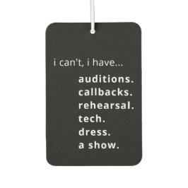 Ich kann nicht, ich habe.. autolufterfrischer