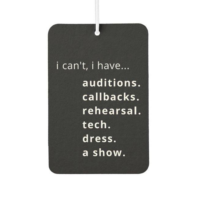 Ich kann nicht, ich habe.. autolufterfrischer (Vorderseite)