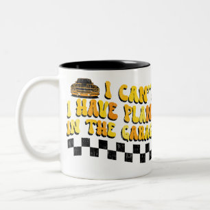 Ich kann nicht, ich habe Pläne In der Garage Auto Zweifarbige Tasse