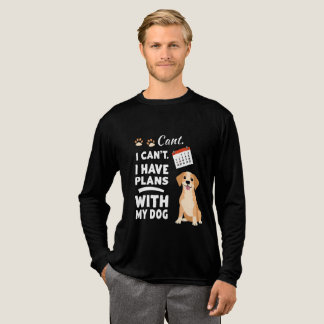 Ich kann nicht, ich habe Pläne mit meinem Hund – L Tri-Blend Shirt