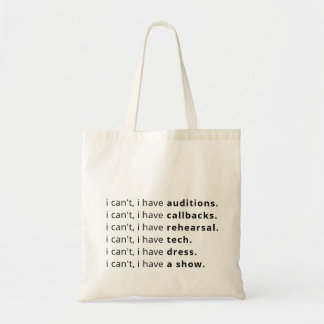 Ich kann nicht, ich habe... Tote Tasche. Tragetasche