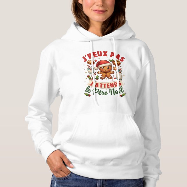 Ich Kann Nicht Ich Warte Auf Den Weihnachtsmann Hoodie (Vorderseite)