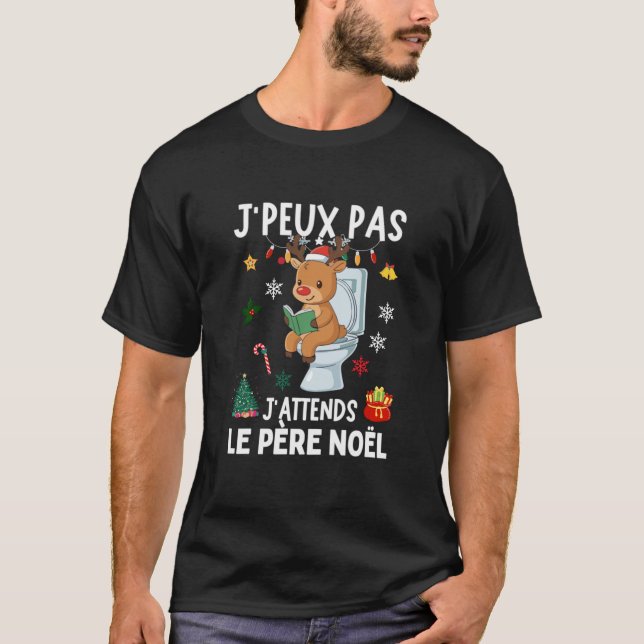 Ich kann nicht, ich warte auf den Weihnachtsmann T-Shirt (Vorderseite)