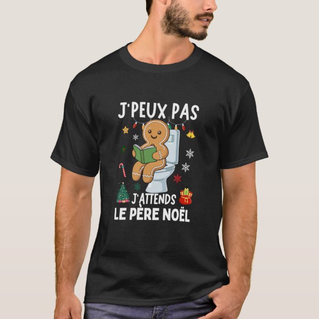 Ich kann nicht, ich warte auf den Weihnachtsmann T-Shirt (Vorderseite)