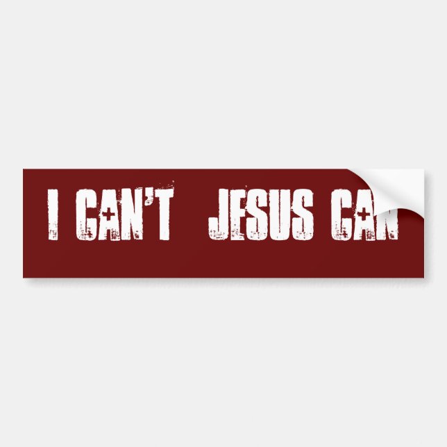 Ich kann nicht Jesus kann Autoaufkleber (Vorne)