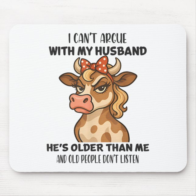 Ich kann nicht mit meiner Ehemännchen Funny Husban Mousepad (Vorne)