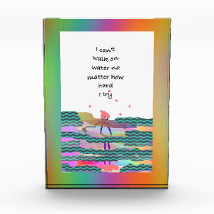 Ich kann nicht mit Wasser laufen Fotoblock
