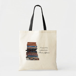 "Ich kann nicht ohne alten Stapel der Bücher" - Tragetasche