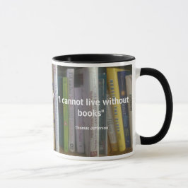 Ich kann nicht ohne Buch-Zitat leben Tasse