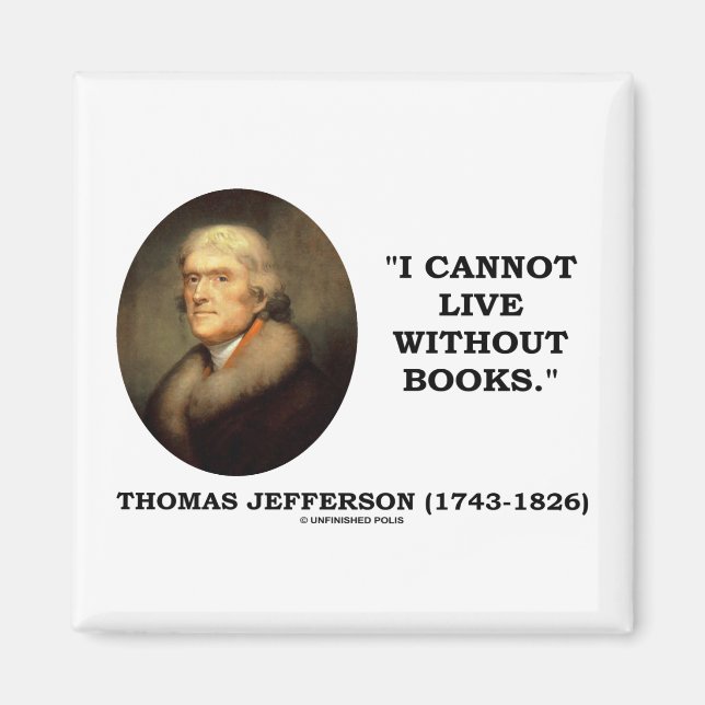 Ich kann nicht ohne Bücher leben Magnet (Vorne)