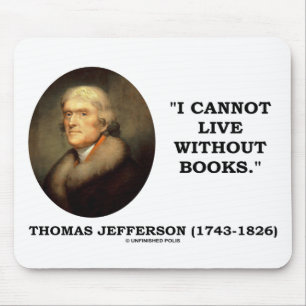 Ich kann nicht ohne Bücher leben Mousepad
