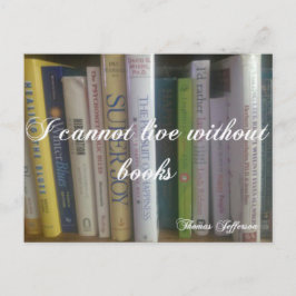 Ich kann nicht ohne Bücher leben Postkarte