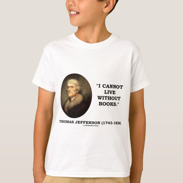 Ich kann nicht ohne Bücher leben T-Shirt (Vorderseite)