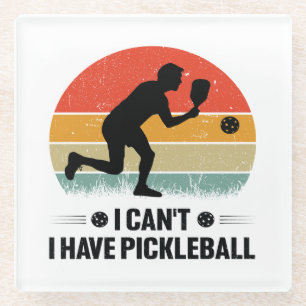 Ich kann nicht pickleball haben, Pickleball Lover Glasuntersetzer