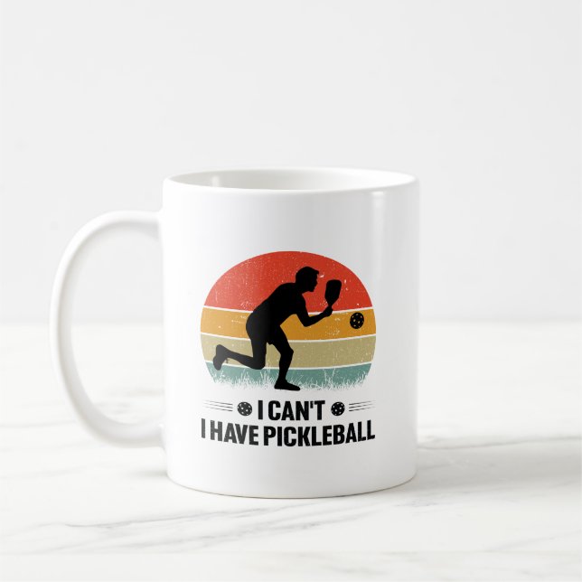 Ich kann nicht pickleball haben, Pickleball Lover Kaffeetasse (Links)