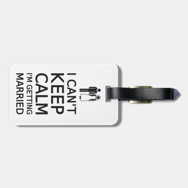 Ich kann nicht Ruhe behalten, ich heirate nicht Gepäckanhänger (Rückseite horizontal)