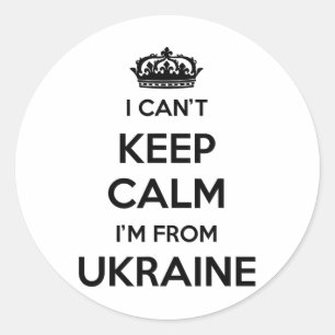 Ich kann nicht ruhig bleiben, ich komme aus der Uk Runder Aufkleber