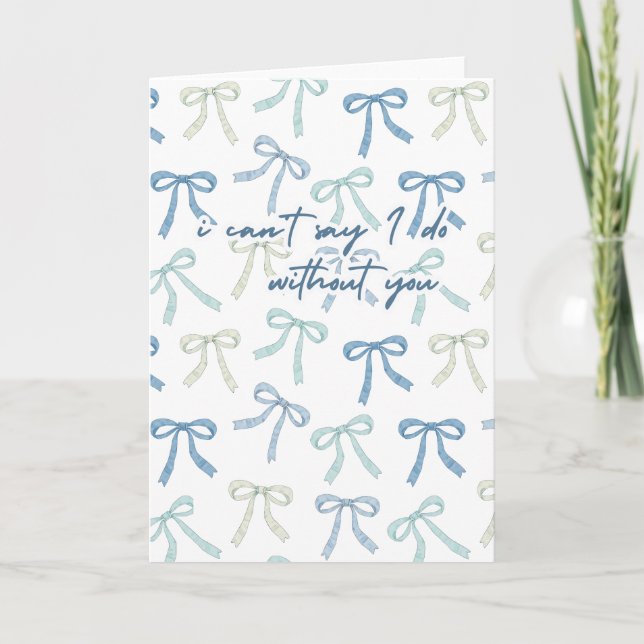 Ich kann nicht sagen, dass ich ohne dich einen bla dankeskarte (Vorderseite)