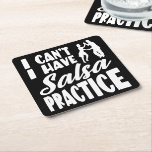 Ich kann nicht Salsa mit lateinischen Tänzen Salsa Rechteckiger Pappuntersetzer