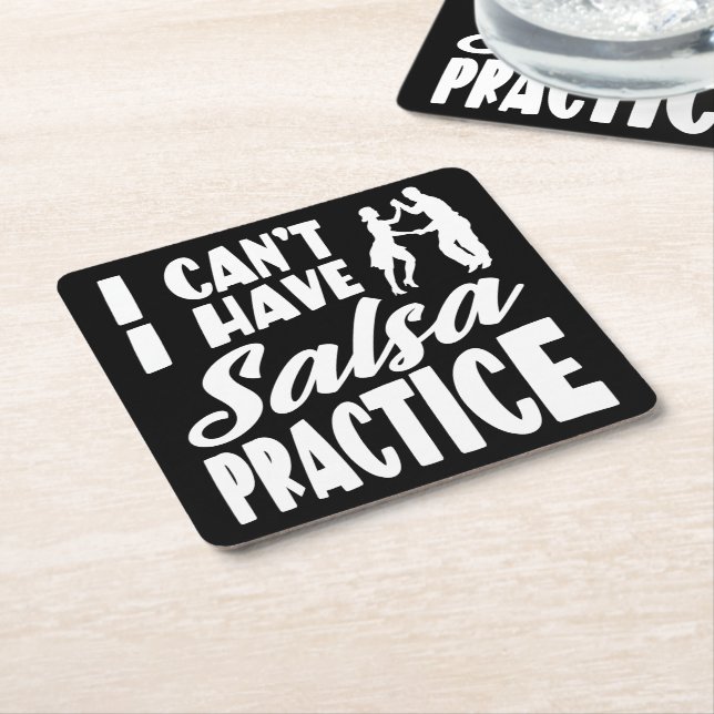 Ich kann nicht Salsa mit lateinischen Tänzen Salsa Rechteckiger Pappuntersetzer (angewinkelt)