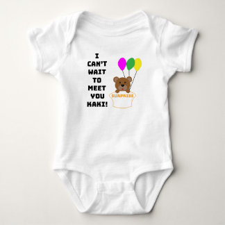 ICH KANN NICHT WARTEN, IHNEN KAKI BABY ANKÜNDIGUNG STRAMPLER