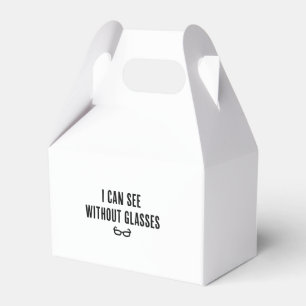 Ich kann ohne Brille sehen - Funny White Lie Party Geschenkschachtel