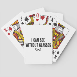 Ich kann ohne Brille sehen - Funny White Lie Party Spielkarten