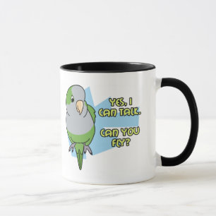 Ich kann Quäkerparakeet-Tasse sprechen Tasse