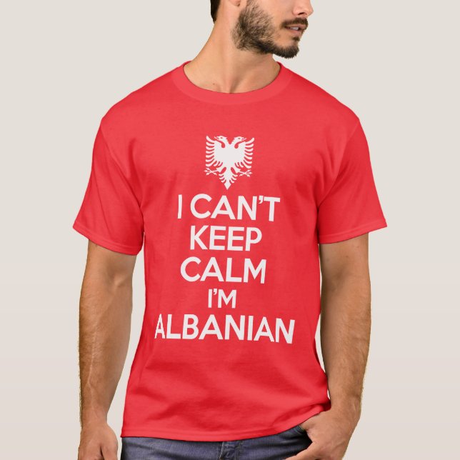 Ich kann Ruhe nicht behalten, die ich albanisch T-Shirt (Vorderseite)