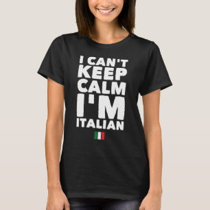 Ich kann Ruhe nicht behalten, die ich italienisch T-Shirt