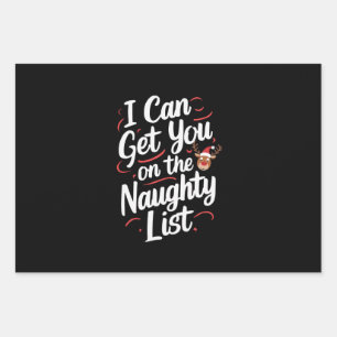 Ich kann Sie auf die Böse Liste setzen Lustige Wei Geschenkpapier Set