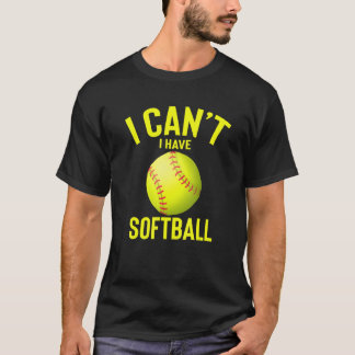 Ich kann Softball Funny Best Softball vorstellen T-Shirt
