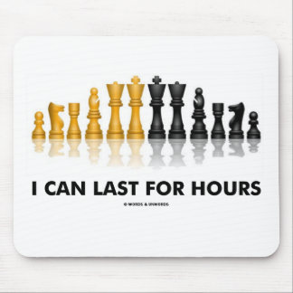 Ich kann Stunden lang (Schach-Spaß-Schach-Set) Mousepad