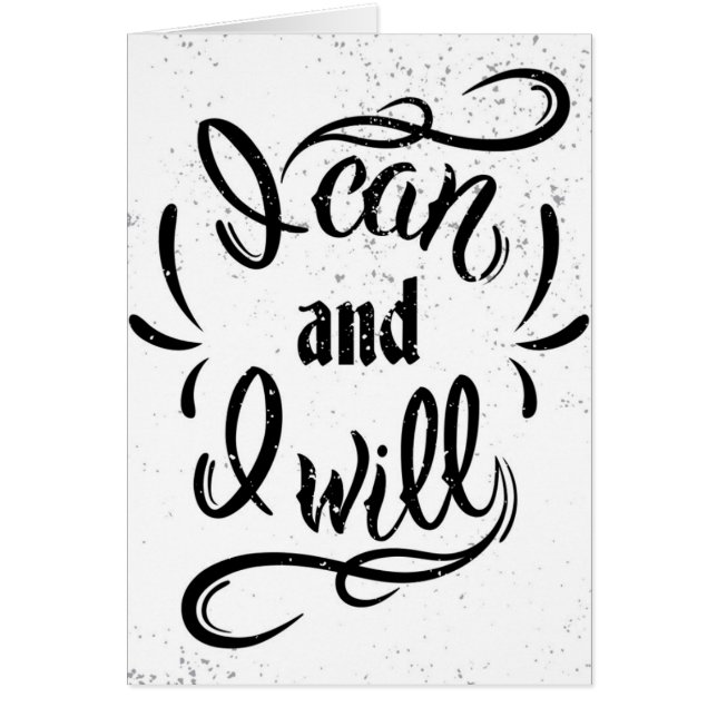 Ich kann und ich werde es tun (Vorne)