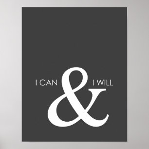 Ich kann und ich werde motivierend Plakat