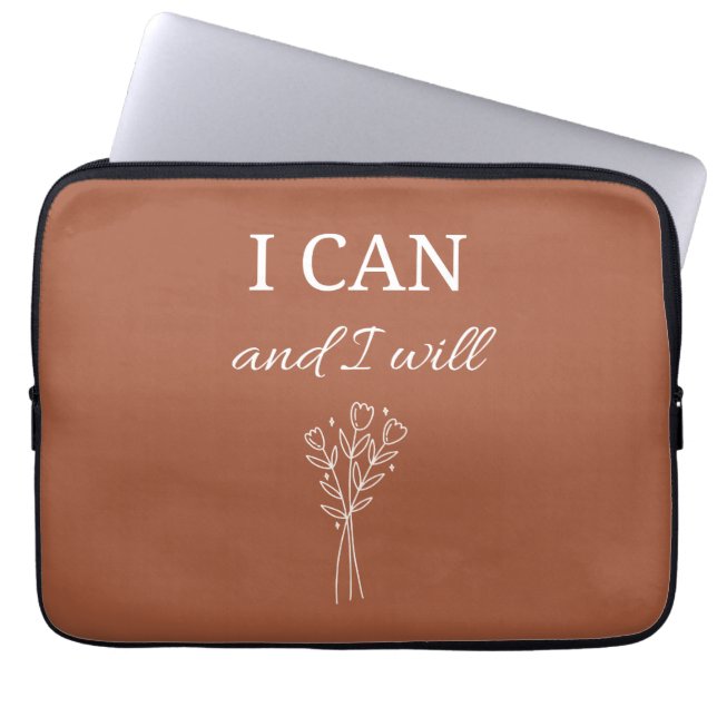 Ich kann und werde Inspiration Laptopschutzhülle (Vorderseite)