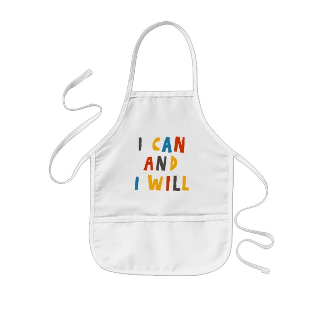 Ich kann und werde kinderschürze (Vorne)