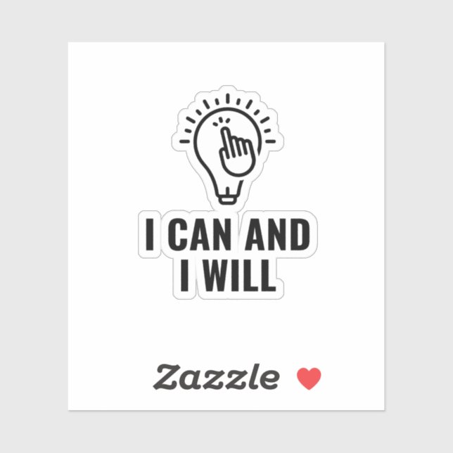 Ich kann und will aufkleber (Blatt)