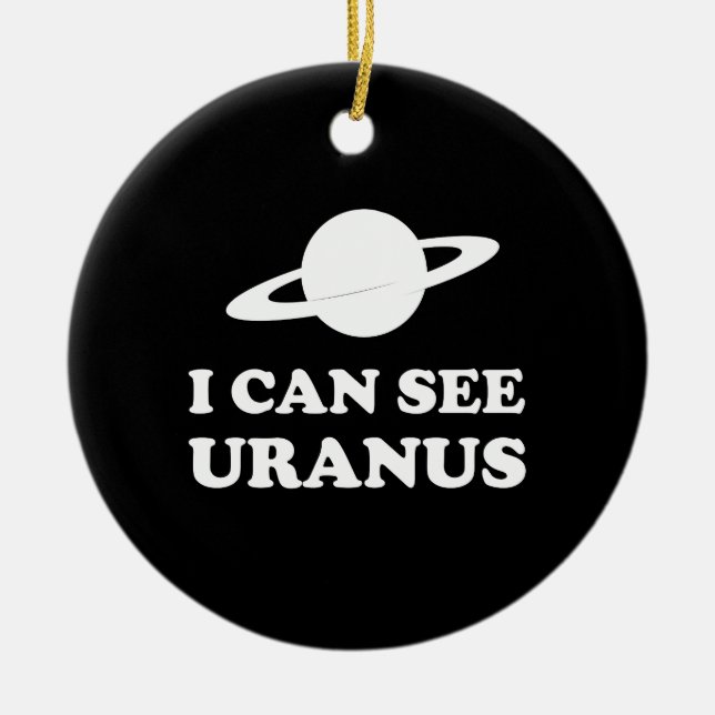 Ich kann Uranus sehen Keramikornament (Vorne)