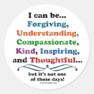 Ich kann vergeben runder aufkleber