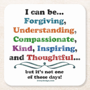 Ich kann verzeihen rechteckiger pappuntersetzer