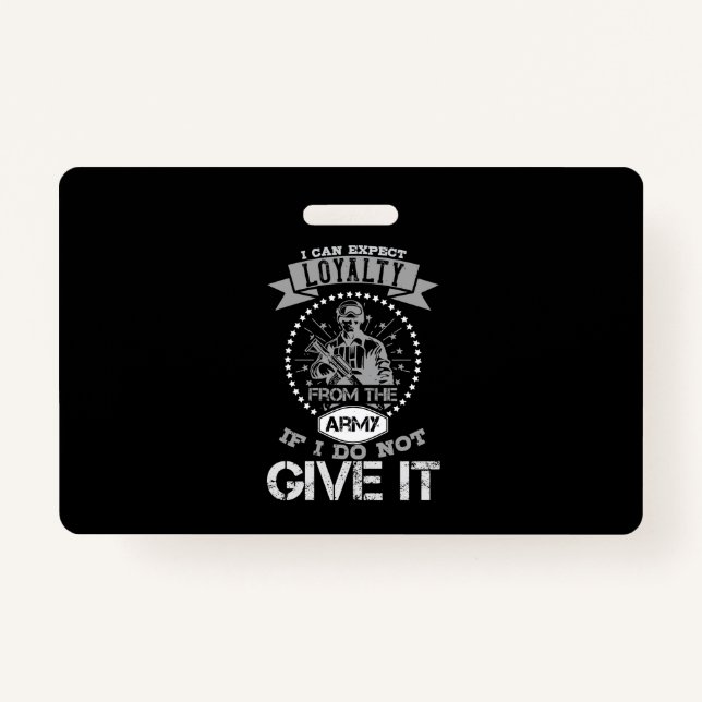 Ich kann von der Armee keine Loyalität erwarten Ausweis (Vorderseite)